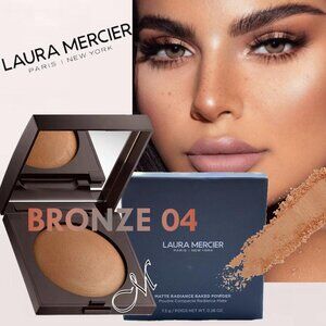 Laura Mercier Matte Radiance Baked Powder For Women ~ Bronze 04 Tan NIB 7.5g
